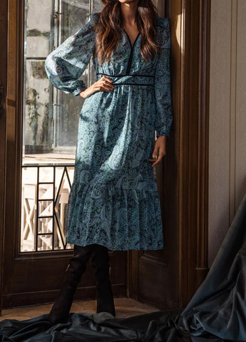 Бірюзова повсякденний сукня Orsay з абстрактним візерунком