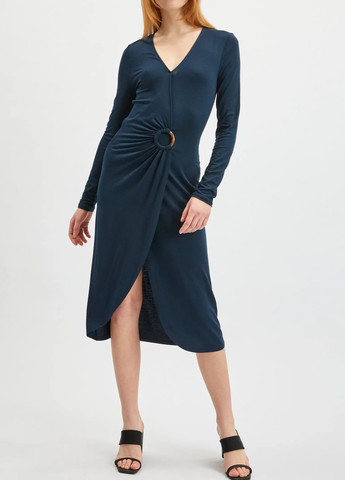 Темно-синее деловое платье Orsay однотонное