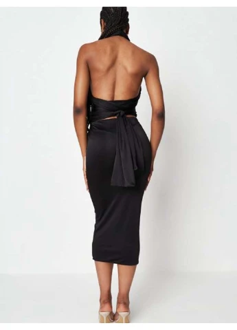 Черное платье Missguided однотонное