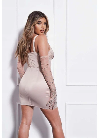 Бежева сукня Missguided однотонна