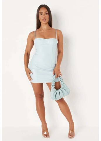 Голубое платье Missguided однотонное