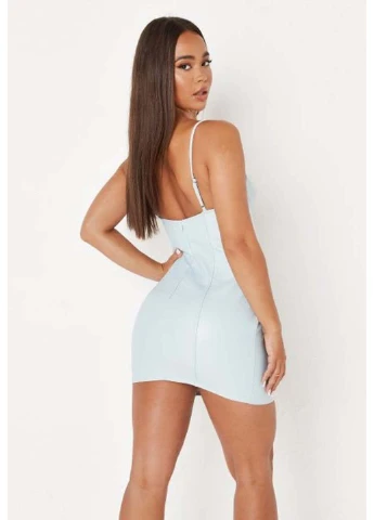 Голубое платье Missguided однотонное