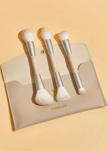 Набор кистей с сумкой Dusty Pink, 4 шт Sheglam (277160938)