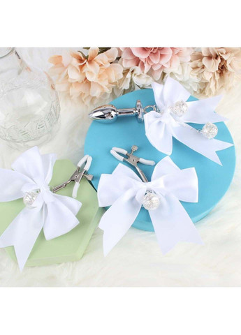 Зажимы для сосков White Bowknot Nipple Clamps CNT (277229226)