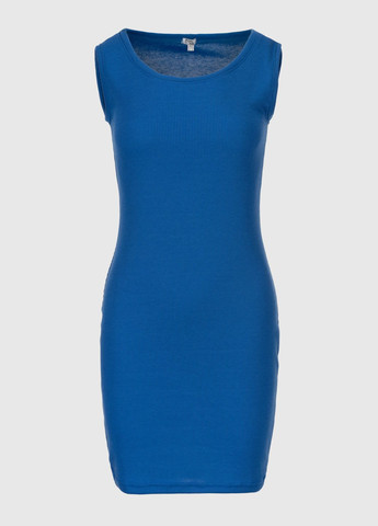 Синее повседневный платье No Brand однотонное