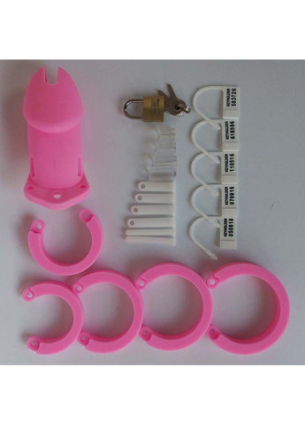 Чоловічий силіконовий пристрій цнотливості CB-6000 Silicone Pink Bdsm4u (277229468)