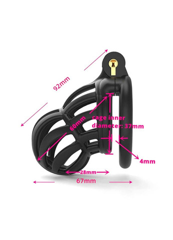 Клітка цнотливості для чоловіків 3D Honeycomb Chastity Cage-H Bending Ring Bdsm4u (277229354)