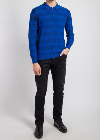 Синий шерстяной джемпер-поло Yves Saint Laurent (277237668)