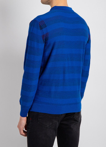 Синий шерстяной джемпер-поло Yves Saint Laurent (277237668)