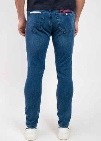 Синие демисезонные синие зауженные джинсы Jacob Cohen