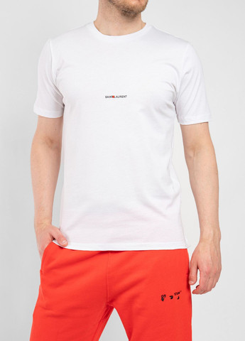 Белая белая футболка с круглым вырезом Yves Saint Laurent