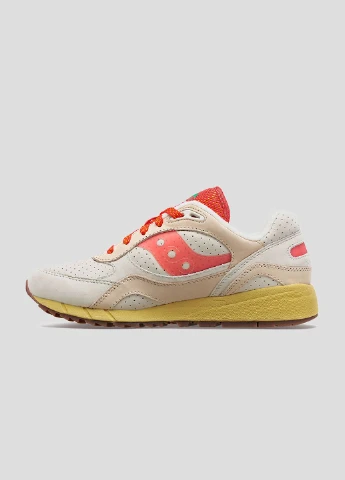 Бежевые демисезонные бежевые кроссовки shadow 6000 из экокожи Saucony