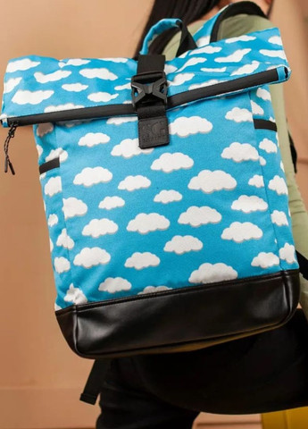 Рюкзак роллтоп Travel bag голубые облака RKTB04138 SG (277610034)