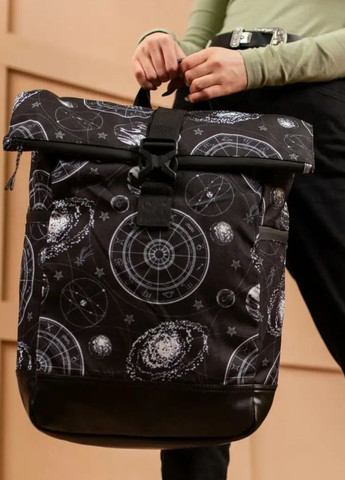 Рюкзак роллтоп Travel bag черно-белая астрология RKTB04145 SG (277610124)