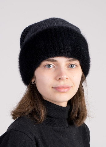 Норковая женская шапка на вязаной основе Меховой Стиль соты (277631108)