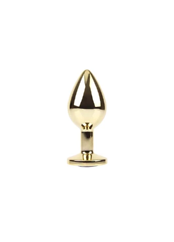 Анальний корок Clear Gem Gold Plug Medium Chisa (277608388)