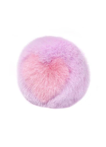 Анальний корок з пухнастим хвостом Cute Heart Fluffy Plug with Tail Purple&Pink CNT (277608189)