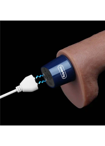 Мультискоростной вибратор Real Softee Rechargeable Silicone Vibrating Dildo 10.5 Lovetoy (277608422)