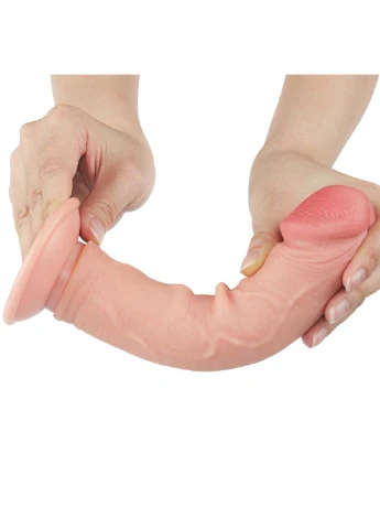 Фаллоимитатор с кожей на присоске Sliding Skin Dual Layer Dong Flesh 8.0 Lovetoy (277608433)