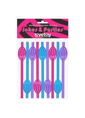 Коктейльні трубочки у формі статевих губ Original Pussy Straws 9шт Lovetoy (277608427)