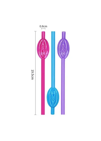 Коктейльні трубочки у формі статевих губ Original Pussy Straws 9шт Lovetoy (277608427)