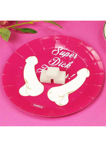 Бумажные тарелки Super Dick Forever Bachelorette Paper Plates 6 шт Lovetoy (277608424)