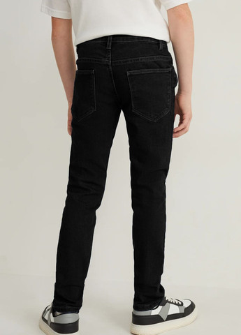 Черные демисезонные джинсы из хлопка C&A