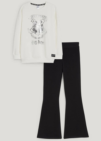 Белая всесезон пижама harry potter (свитшот, штаны) C&A