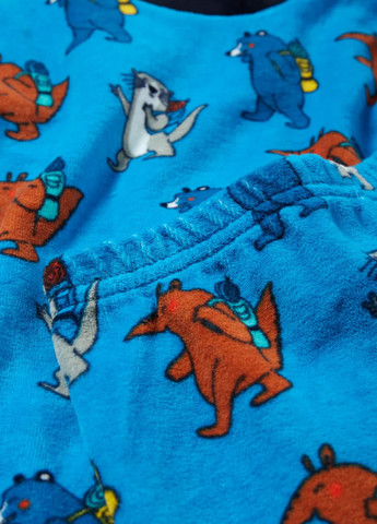 Синяя всесезон велюровая пижама (свитшот, штаны) C&A