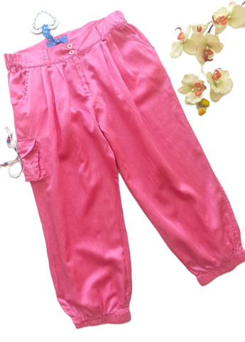Розовый летний комплект костюм шовковий для девочки брюки-капри-джогери + футболка tf5801 To Be Too
