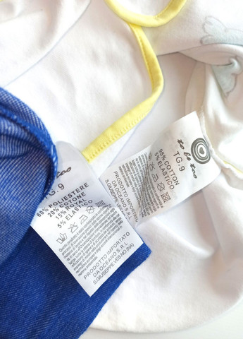 Білий літній комплект костюм для дівчинки (футболка+легінси) tf15531 білий/синій To Be Too