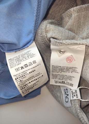 Голубой летний комплект костюм для девочки футболка + шорти OVS