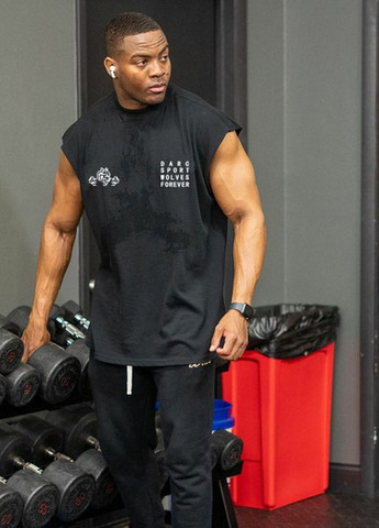 Черная мужская футболка ECHT