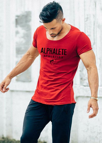 Червона чоловіча футболка Alpha