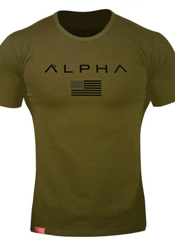 Зеленая мужская футболка Alpha