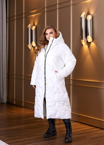 Біла зимня зимова куртка-пальто куртка-пальто No Brand
