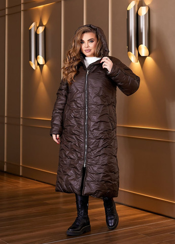 Коричневая зимняя зимняя куртка-пальто куртка-пальто No Brand