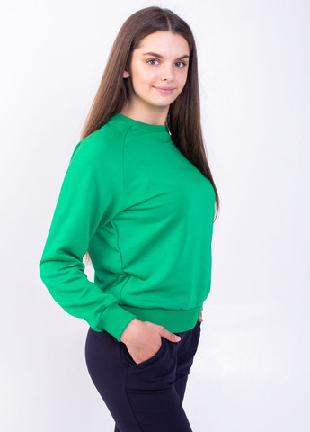 Зеленый свитшот реглан женский TvoePolo - крой зеленый - (251371172)