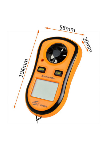 Цифровий анемометр крильчатий 0,1-30м/с, -10-45°C BENETECH (277691695)