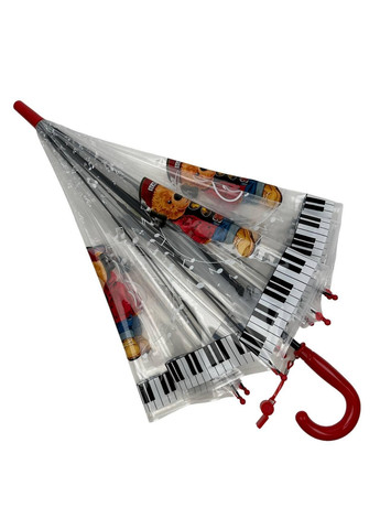 Комбінована прозора дитяча парасолька тростина напівавтомат Rain однотонна (277692378)