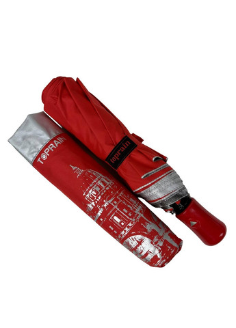 Червона зонт напівавтомат жіночий Toprain (277693274)