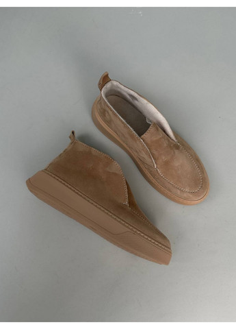 VZUTIK Женские замшевые лоферы светло-коричневый з натуральная замша, украина — всесезон (277692859)