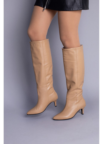 Шкіряні жіночі чоботи-труби VZUTIK (277692965)
