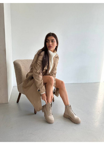 Осенние кожаные женские ботинки VZUTIK