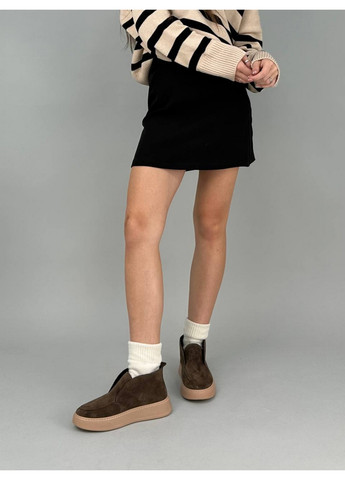 VZUTIK Женские замшевые лоферы коричневый з натуральная замша, украина — всесезон (277692805)