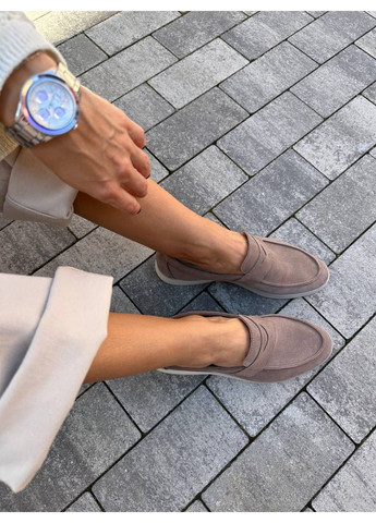 VZUTIK Жіночі замшеві лофери пісочний з натуральна замша, україна — всесезон (277692842)