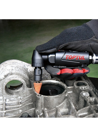 Зачистна машинка пневматична кутова 1/4", 6мм 18000об/хв TOPTUL (277689546)