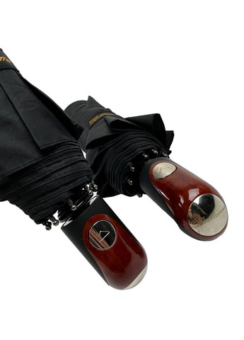 Чорна складна чоловіча парасолька напівавтомат Bellissima (277690198)