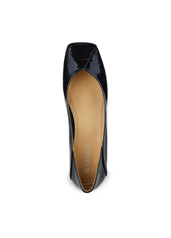 Туфли на низком каблуке женские черные лаковые,,20Q35893-1, 36 Berkonty на низком каблуке