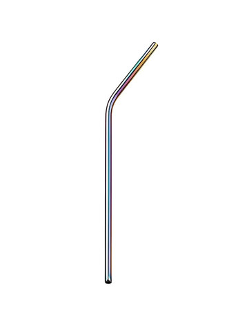 Трубочка для коктейлей многоразовая металлическая изогнутая 21,5 см для напитков сока REMY-DECOR (277756473)